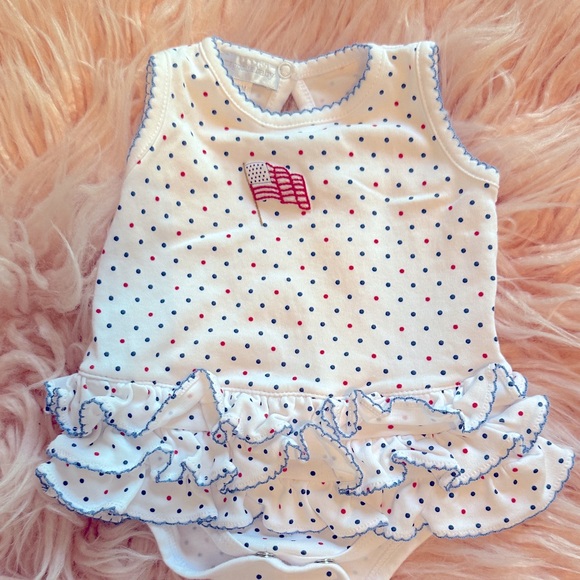 Magnolia Baby Other - Magnolia Baby Flag Polka Dot Ruffled outfit. Perfect condition!